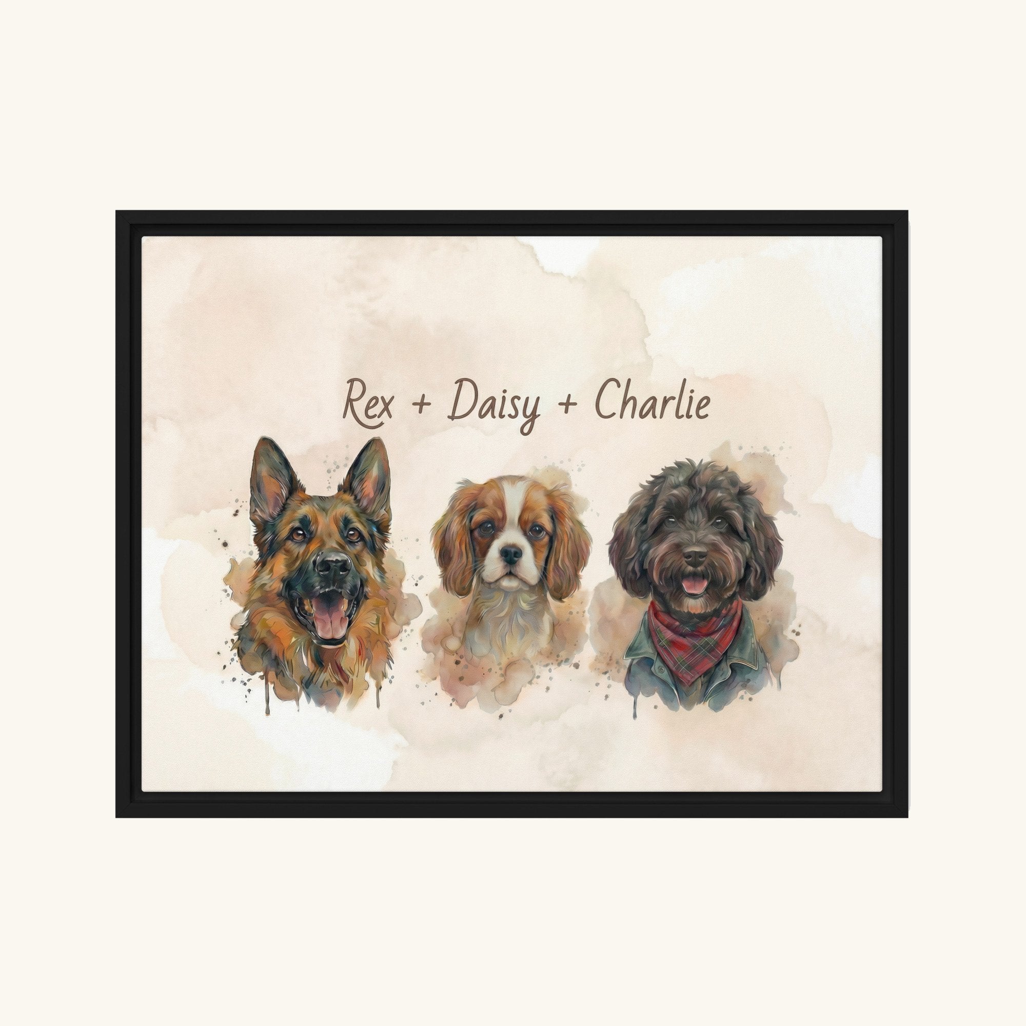 Custom Framed Pet Canvas