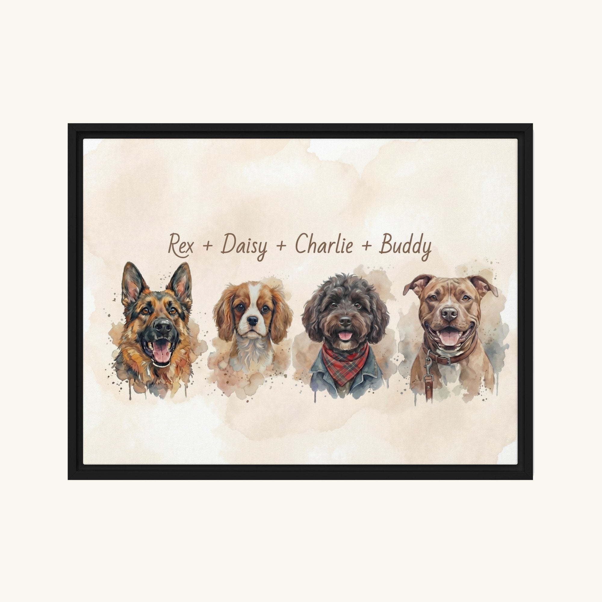 Custom Framed Pet Canvas
