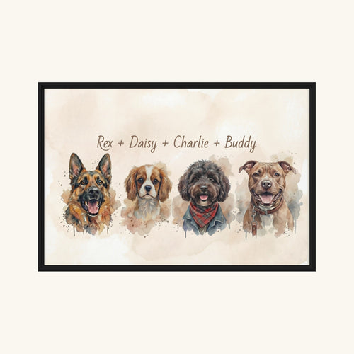 Custom Framed Pet Canvas