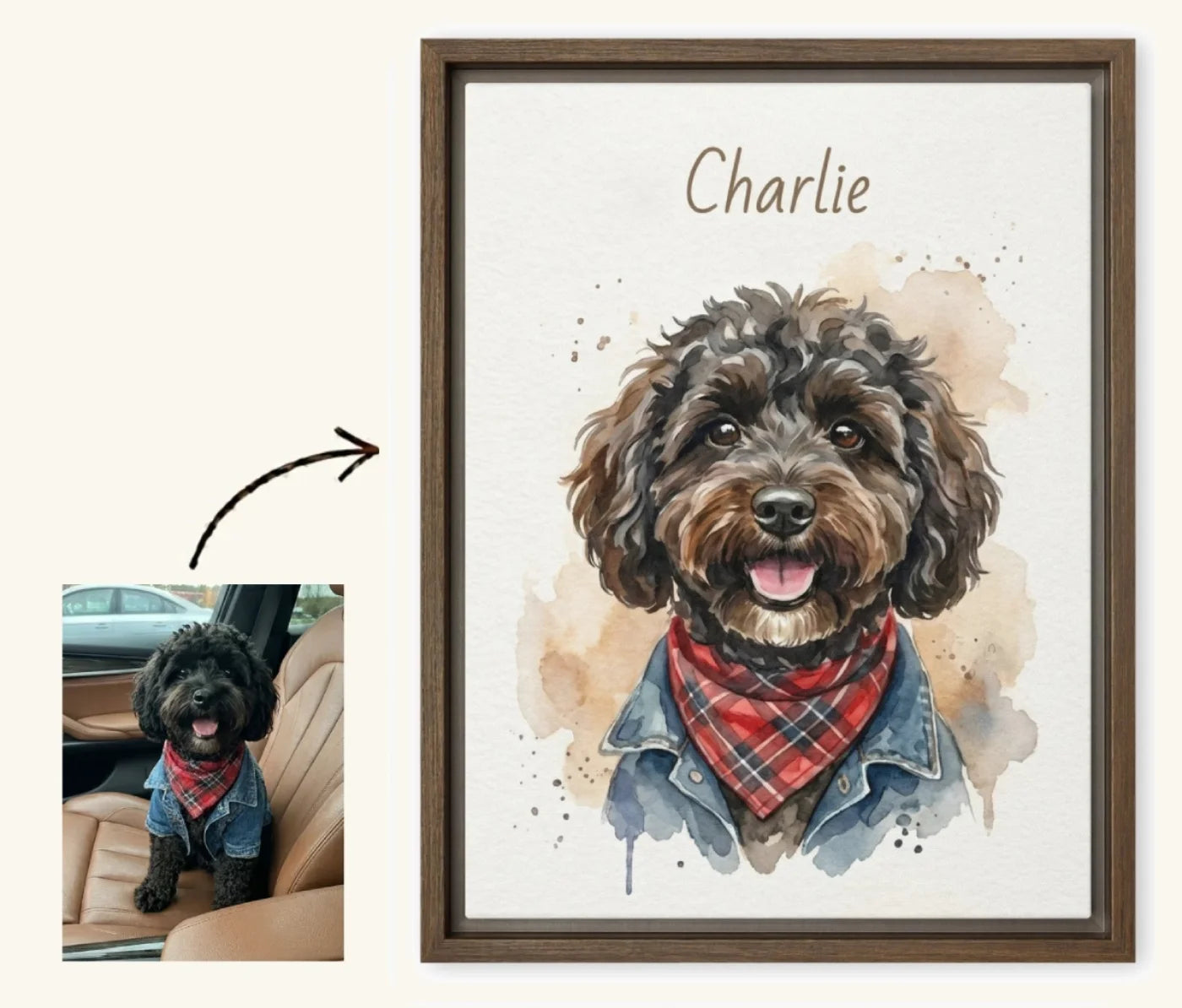 Custom Framed Pet Canvas