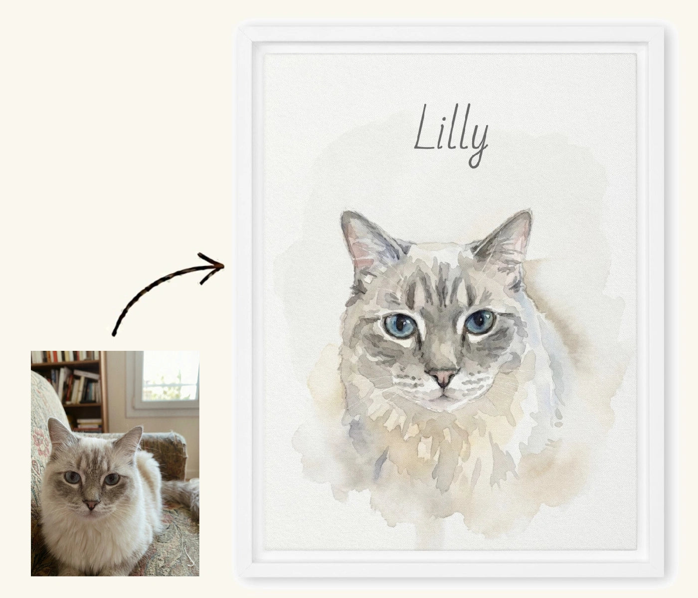 Custom Framed Pet Canvas