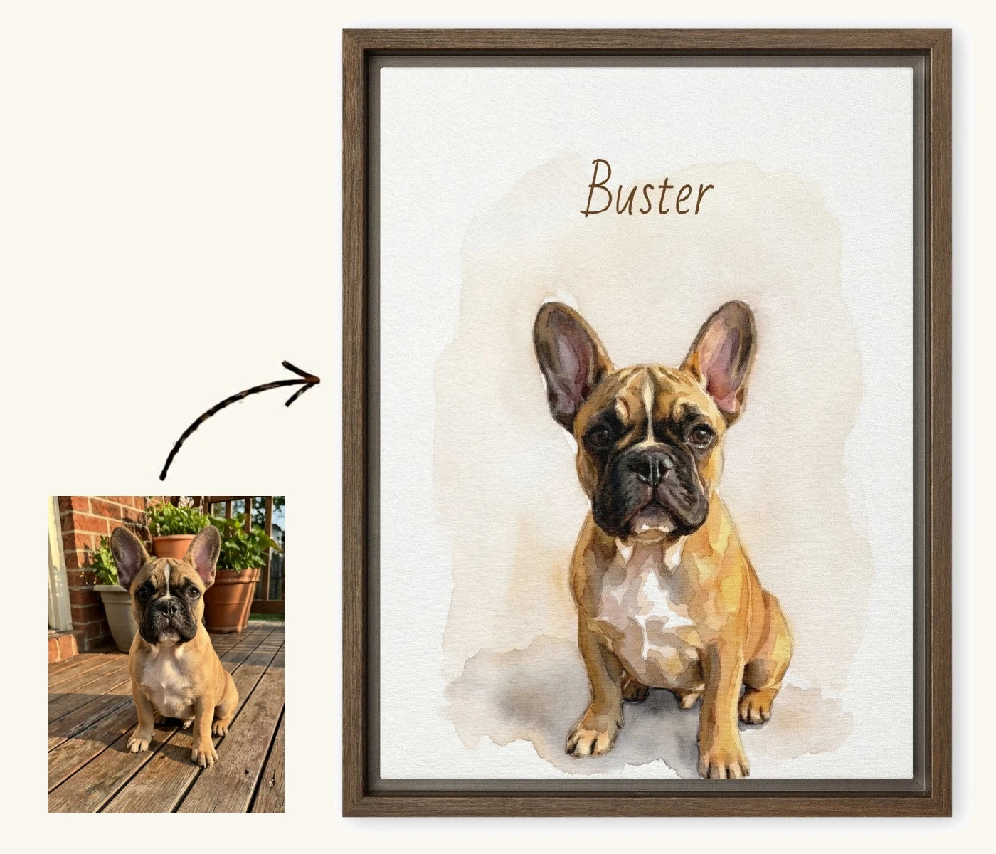 Custom Framed Pet Canvas