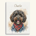 custom unframed watercolor pet canvas 